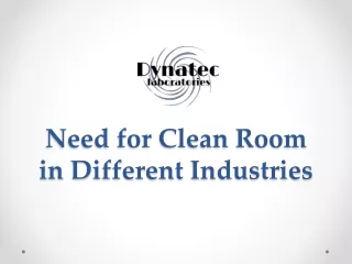 need for clean room in different industries