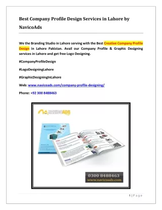 best company profile design services in lahore by