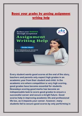 boost your grades by getting assignment writing