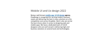 mobile ui and ux design 2022