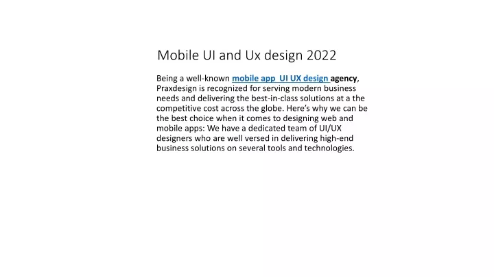 mobile ui and ux design 2022