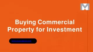 Buying Commercial Property for Investment