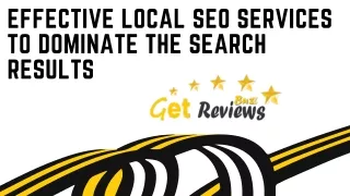 Effective Local SEO Services To Dominate The Search Results