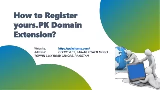 How to Register yours.PK Domain Extension?