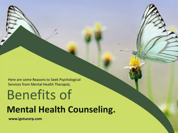 benefits of mental health counseling