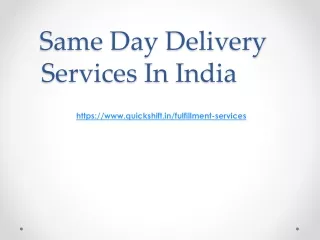 same day delivery services in india