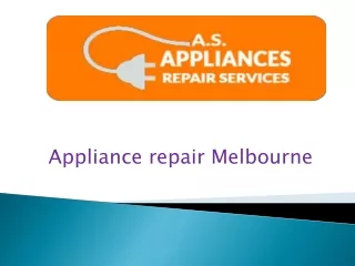 Appliance repair Melbourne