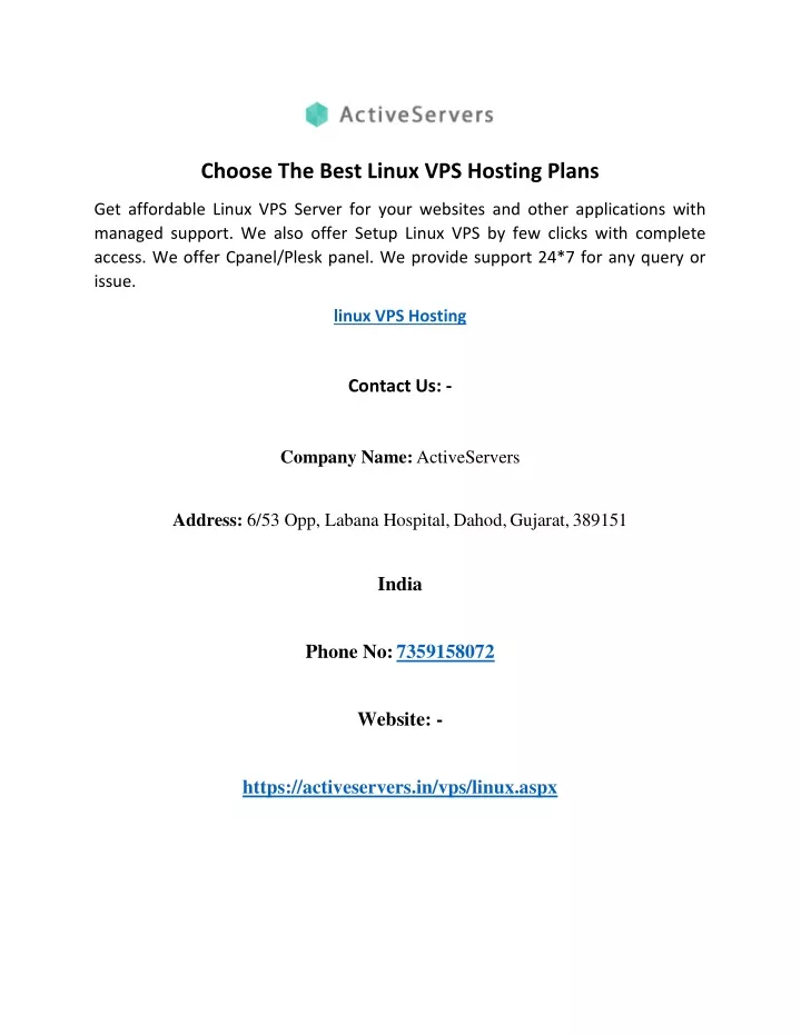 choose the best linux vps hosting plans