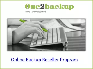Online Backup Reseller Program - One2backup