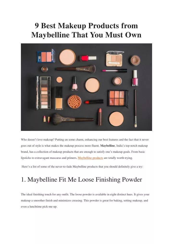 9 best makeup products from maybelline that