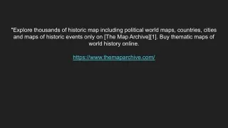 Thematic World Maps