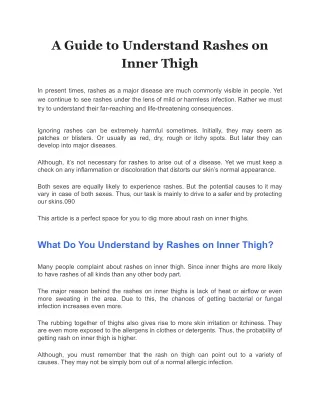 a guide to understand rashes on inner thigh