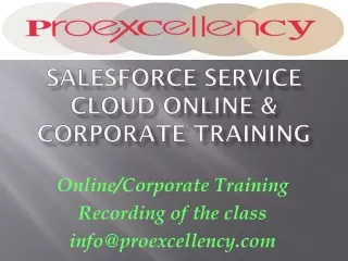 salesforce service cloud online corporate training