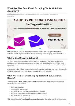 what are the best email scraping tools with