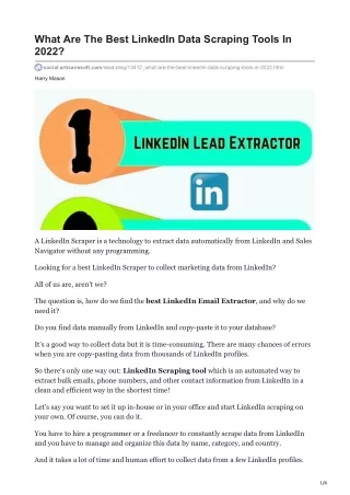 what are the best linkedin data scraping tools