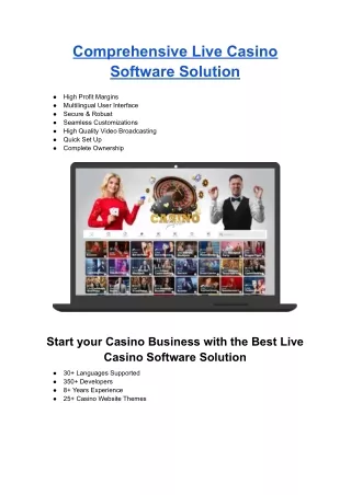 comprehensive live casino software solution