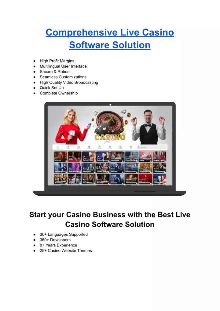 comprehensive live casino software solution