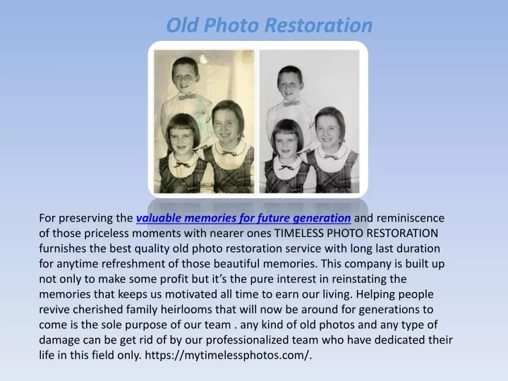 old photo restoration