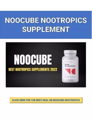 NOOCUBE NOOTROPICS Review - What Is Noocube? Best Nootropic Supplement 2022