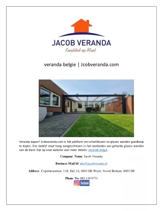 veranda belgie | Jcobveranda.com