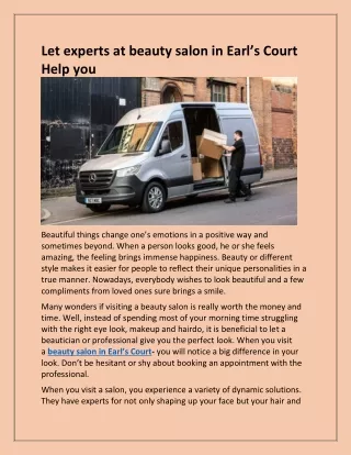 let experts at beauty salon in earl s court help