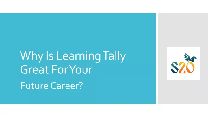 why is learning tally great for your