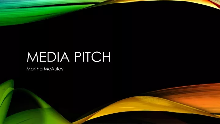 media pitch