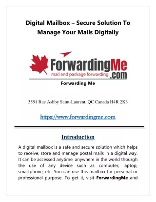 Digital Mailbox – Secure Solution To Manage Your Mails Digitally-converted