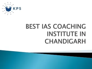 BEST IAS COACHING INSTITUTE IN CHANDIGARH