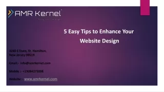 5 Easy tips to enhance your website Design