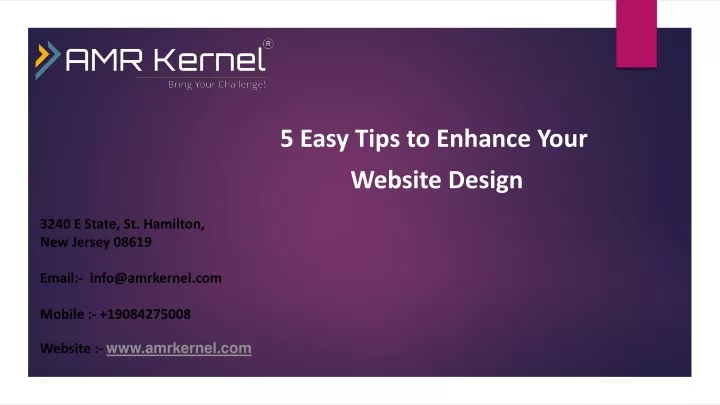 5 easy tips to enhance y our website design