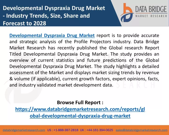 developmental dyspraxia drug market industry