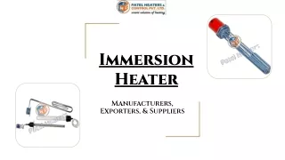 Get Immersion Heater with Patel Heaters