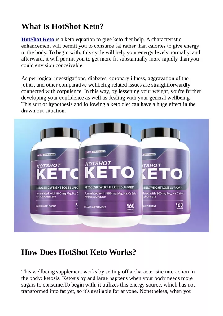 what is hotshot keto