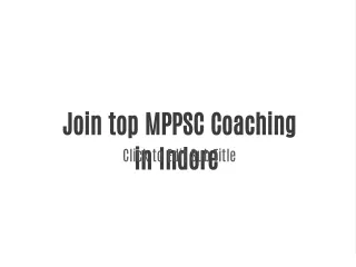 Join top MPPSC Coaching in indoer