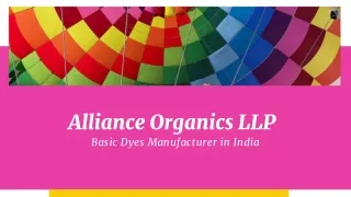 Best Basic Dyes Manufacturer in India