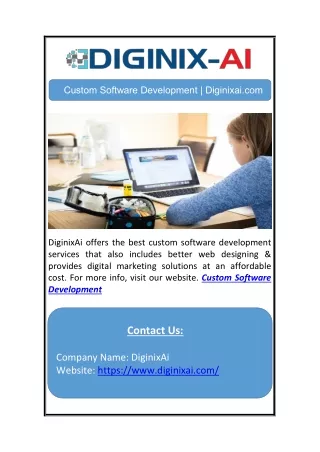 Custom Software Development | Diginixai.com