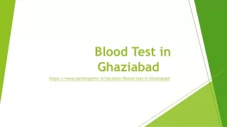 blood test in ghaziabad