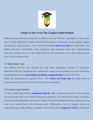 3 steps to solve even the toughest math problem