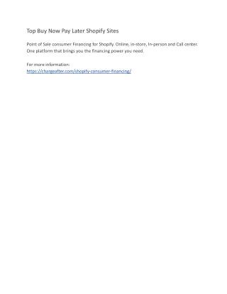 top buy now pay later shopify sites