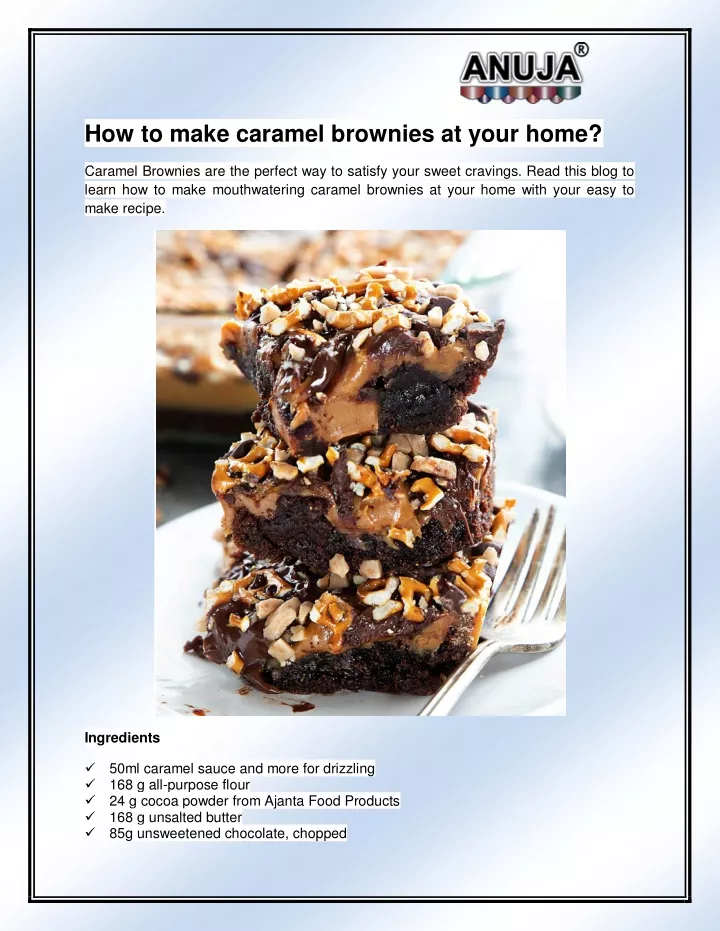 how to make caramel brownies at your home