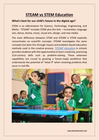STEAM vs STEM Education - The Orbis School