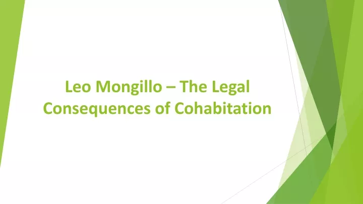 leo mongillo the legal consequences of cohabitation