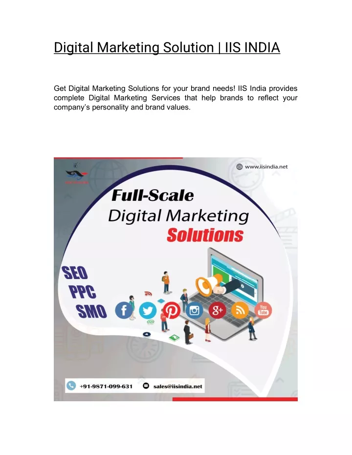 digital marketing solution iis india