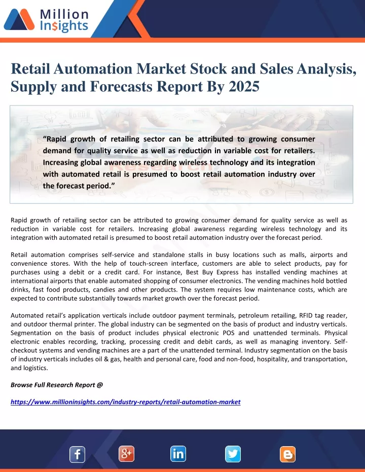 retail automation market stock and sales analysis