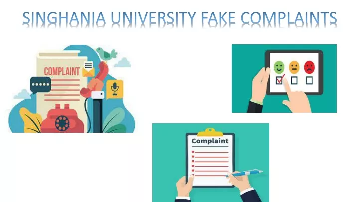 singhania university fake complaints