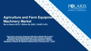 Agriculture and Farm Equipment Machinery Market