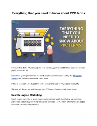 Everything that you need to know about PPC terms