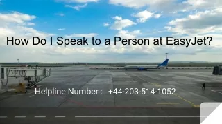 how do i speak to a person at easyjet
