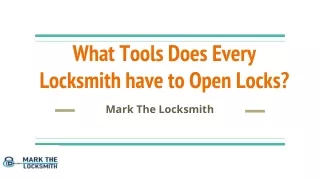 What Tools Does Every Locksmith have to Open Locks